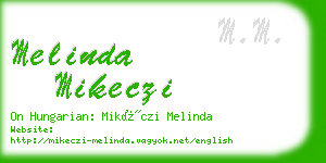 melinda mikeczi business card